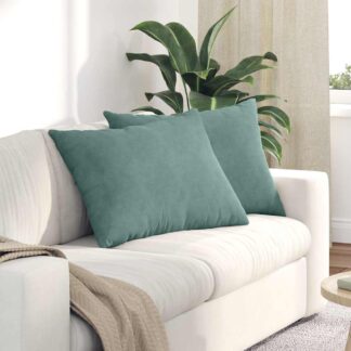vidaXL Μαξιλάρι Καναπέ 2 pcs Θαλασσί 70 x 50 cm Υφασμάτινο Κορντουρά