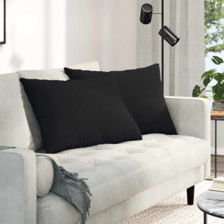vidaXL Μαξιλάρι Καναπέ 2 τμχ. ύφασμα Μαύρο 70 x 50 cm