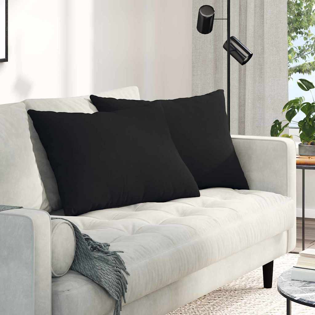vidaXL Μαξιλάρι Καναπέ 2 τμχ. ύφασμα Μαύρο 70 x 50 cm