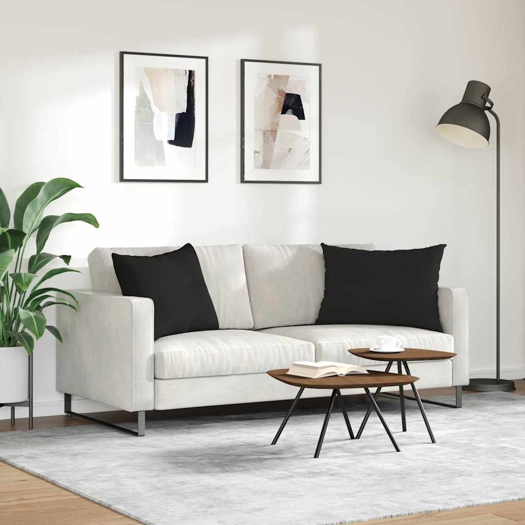vidaXL Μαξιλάρι Καναπέ 2 τμχ. ύφασμα Μαύρο 70 x 50 cm - Image 4