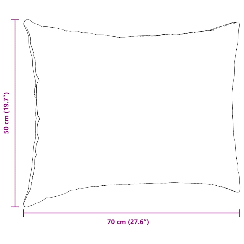 vidaXL Μαξιλάρι Καναπέ 2 τμχ. ύφασμα Μαύρο 70 x 50 cm - Image 9