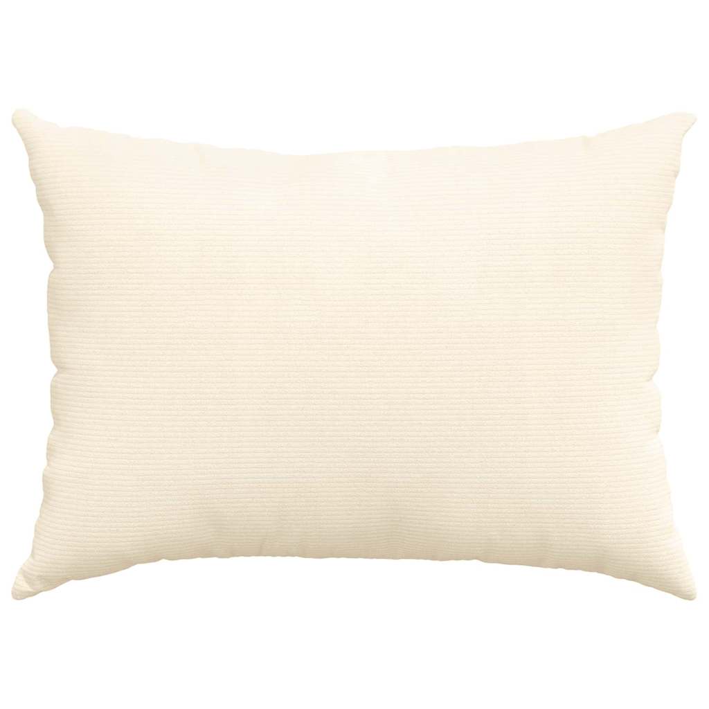 vidaXL Μαξιλάρι Καναπέ 2 pcs Κρεμ 70 x 50 cm Υφασμάτινο Κορντουρά - Image 6