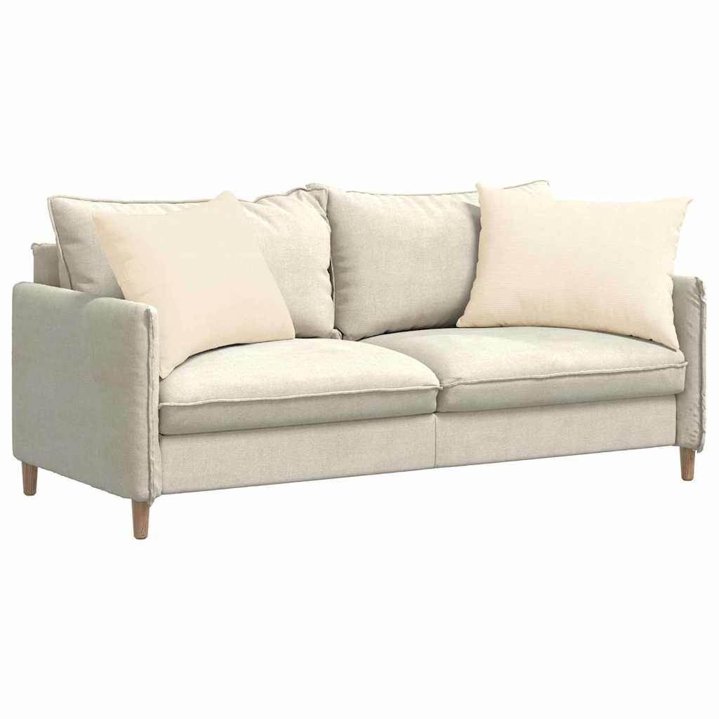 vidaXL Μαξιλάρι Καναπέ 2 pcs Κρεμ 70 x 50 cm Υφασμάτινο Κορντουρά - Image 3