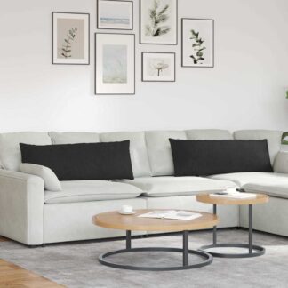 vidaXL Μαξιλάρι Καναπέ 2 τμχ. ύφασμα Μαύρο 120 x 40 cm