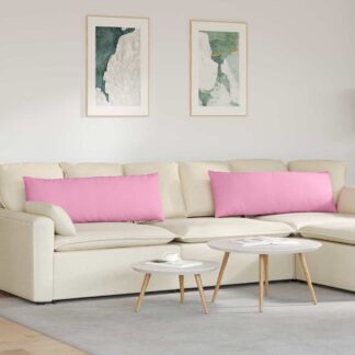 vidaXL Μαξιλάρι Καναπέ 2 τμχ. ύφασμα Ροζ 120 x 40 cm