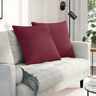 vidaXL Μαξιλάρι Καναπέ 2 τμχ. ύφασμα Κόκκινο 60 x 60 cm