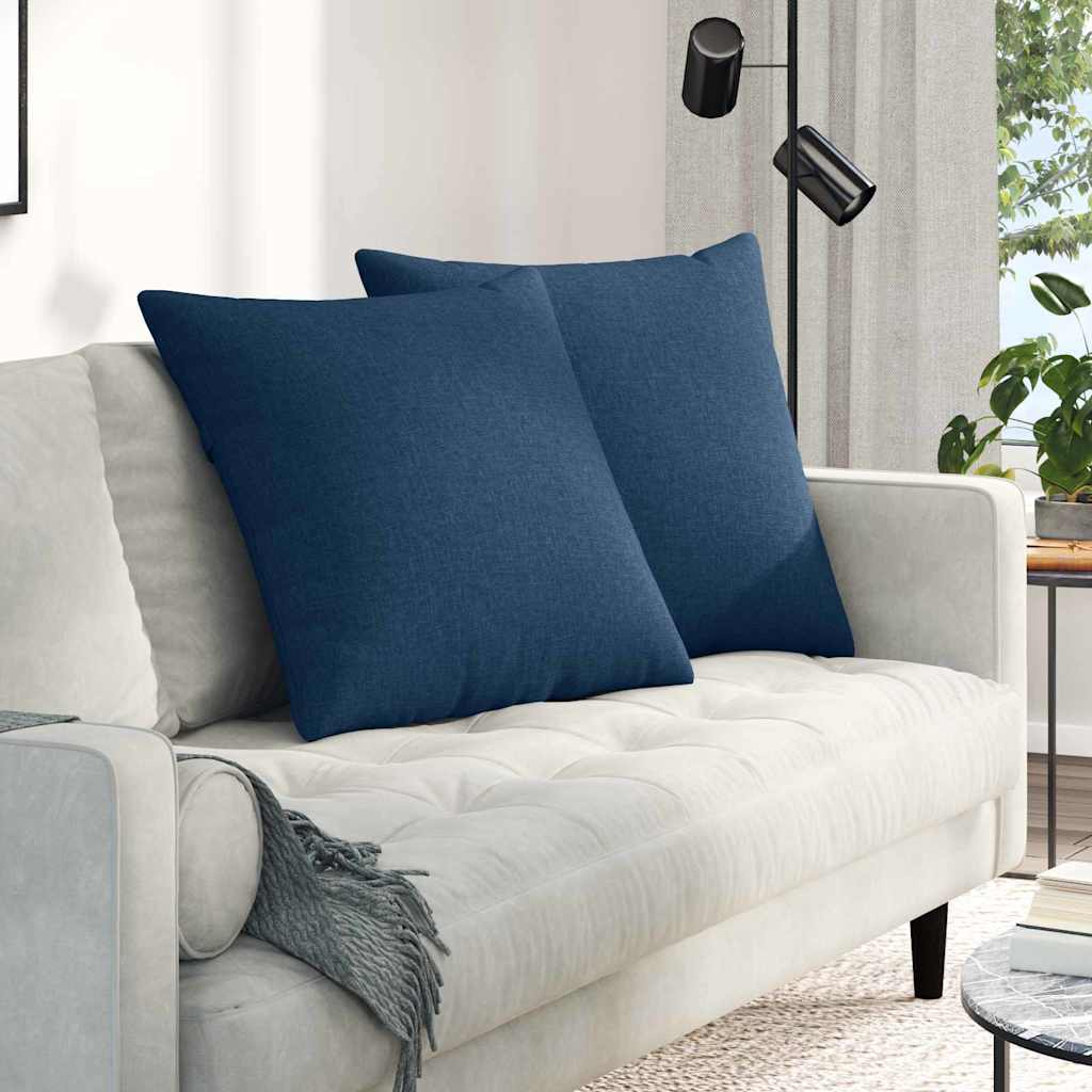 vidaXL Μαξιλάρι Καναπέ 2 τμχ. ύφασμα Μπλε 60 x 60 cm