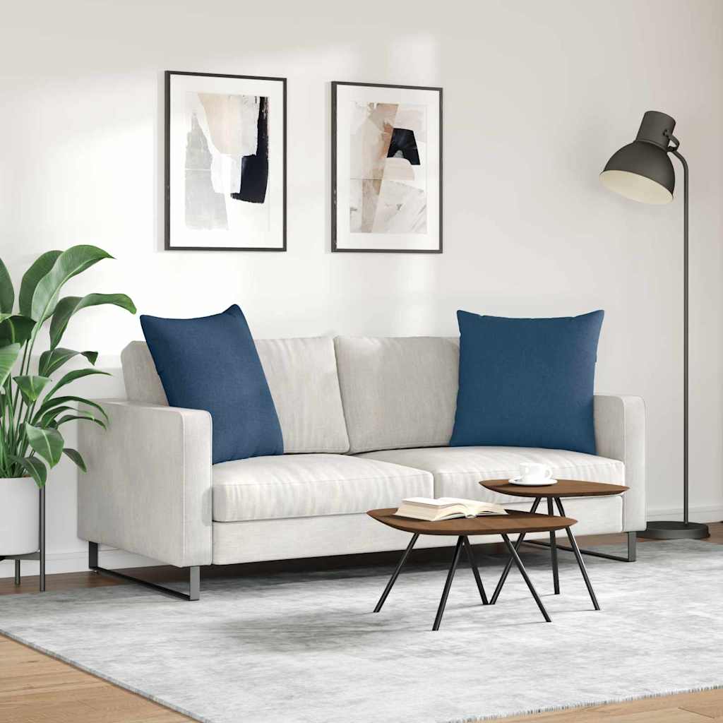 vidaXL Μαξιλάρι Καναπέ 2 τμχ. ύφασμα Μπλε 60 x 60 cm - Image 4