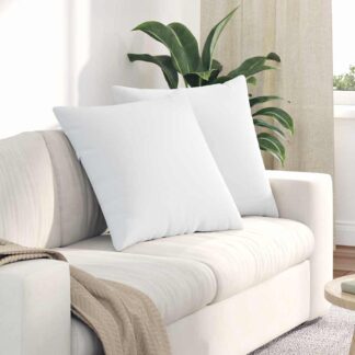 vidaXL Μαξιλάρι Καναπέ 2 τμχ. ύφασμα Λευκό 60 x 60 cm
