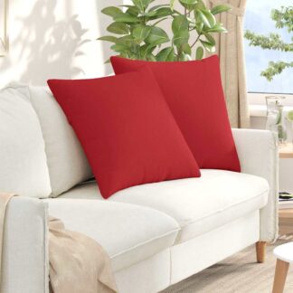 vidaXL Μαξιλάρι Καναπέ 2 τμχ. ύφασμα Κόκκινο 60 x 60 cm