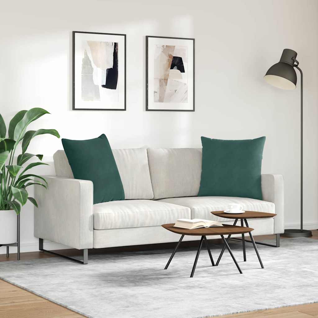 vidaXL Μαξιλάρι Καναπέ 2 pcs Σκούρο Πράσινο 60 x 60 cm - Image 4