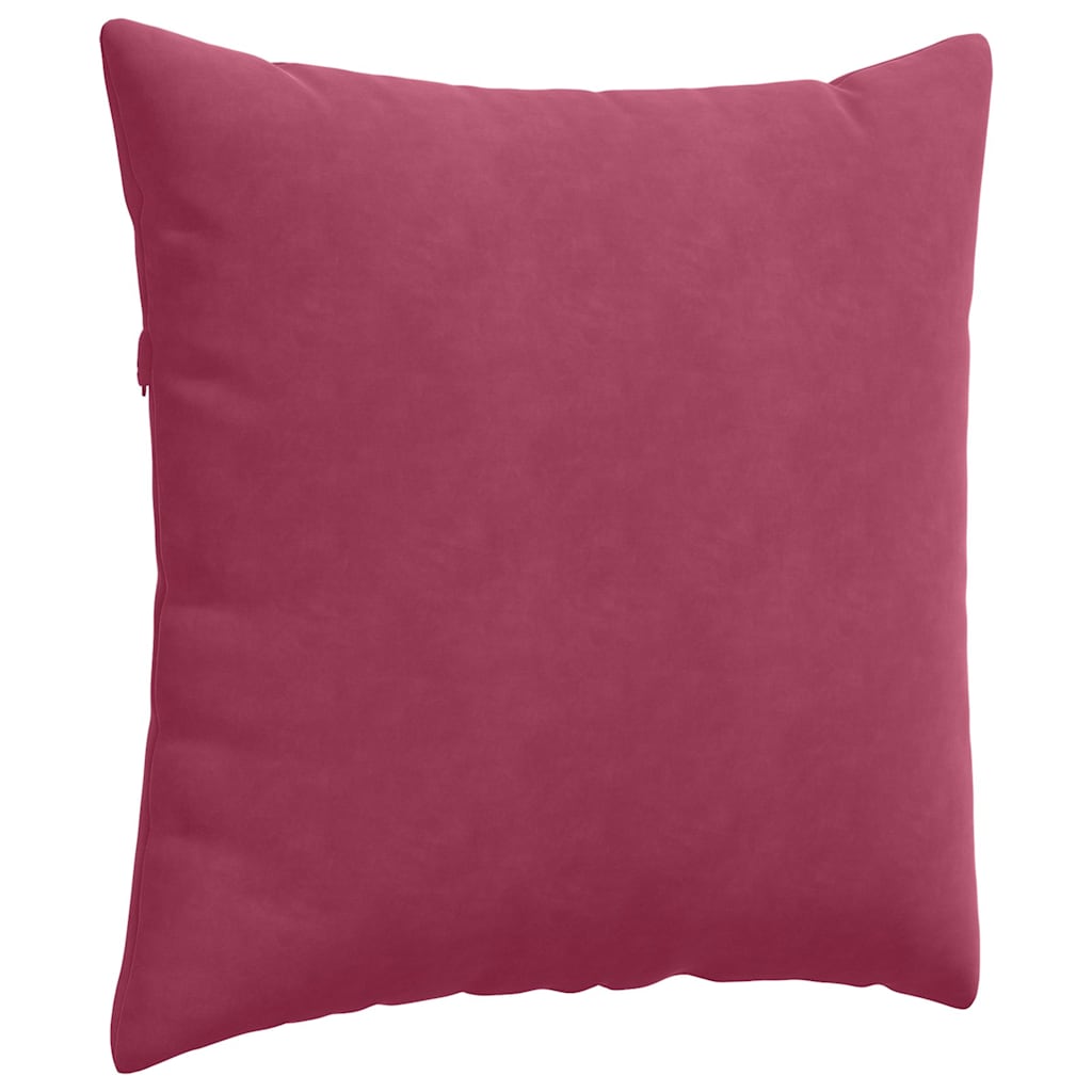 vidaXL Μαξιλάρι Καναπέ 2 pcs Κόκκινο 60 x 60 cm Υφασμάτινο Κορντουρά - Image 5