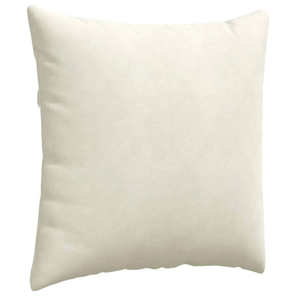 vidaXL Μαξιλάρι Καναπέ 2 pcs Κρεμ 60 x 60 cm Υφασμάτινο Κορντουρά - Image 5