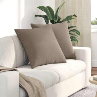 vidaXL Μαξιλάρι Καναπέ 2 τμχ. ύφασμα Taupe 60 x 60 cm