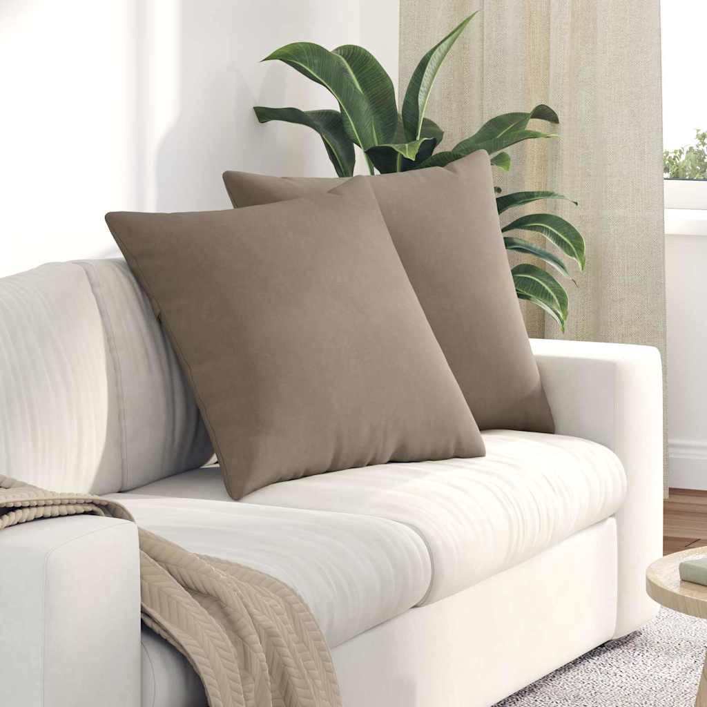 vidaXL Μαξιλάρι Καναπέ 2 τμχ. ύφασμα Taupe 60 x 60 cm