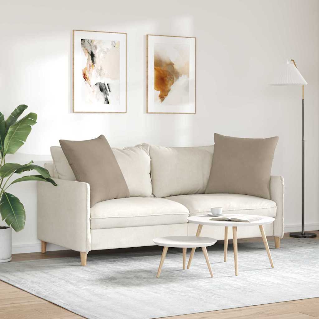 vidaXL Μαξιλάρι Καναπέ 2 τμχ. ύφασμα Taupe 60 x 60 cm - Image 4