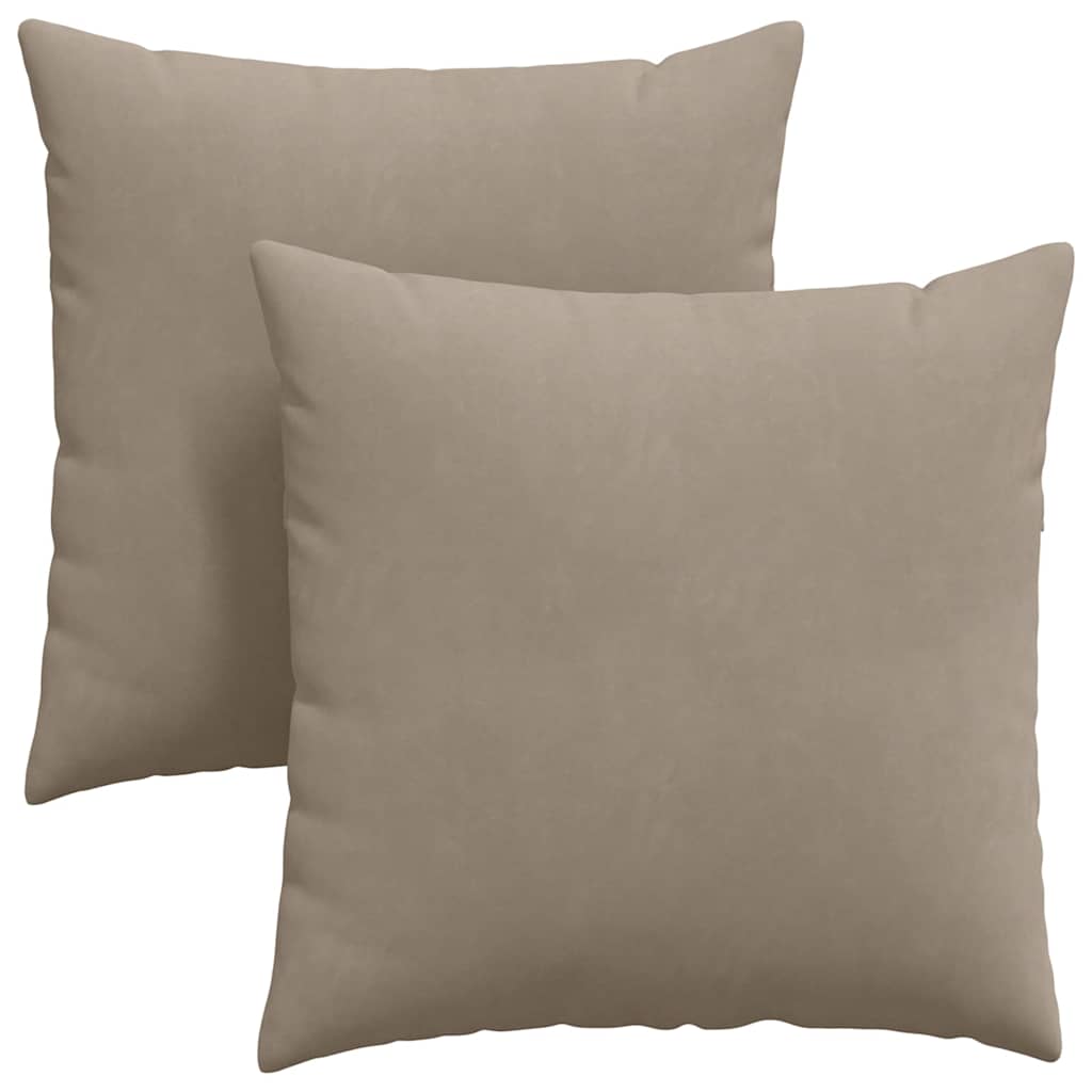 vidaXL Μαξιλάρι Καναπέ 2 τμχ. ύφασμα Taupe 60 x 60 cm - Image 2