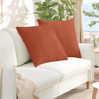 vidaXL Μαξιλάρι Καναπέ 2 pcs Κόκκινο Πορτοκαλί 60 x 60 cm