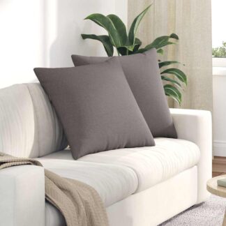 vidaXL Μαξιλάρι Καναπέ 2 τμχ. ύφασμα Taupe 80 x 80 cm