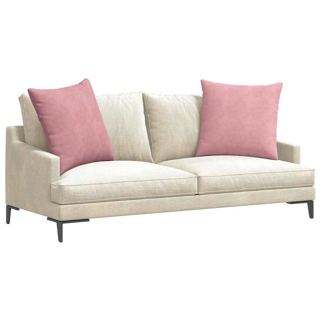 vidaXL Μαξιλάρι Καναπέ 2 pcs Ροζ 80 x 80 cm Υφασμάτινο Κορντουρά - Image 3
