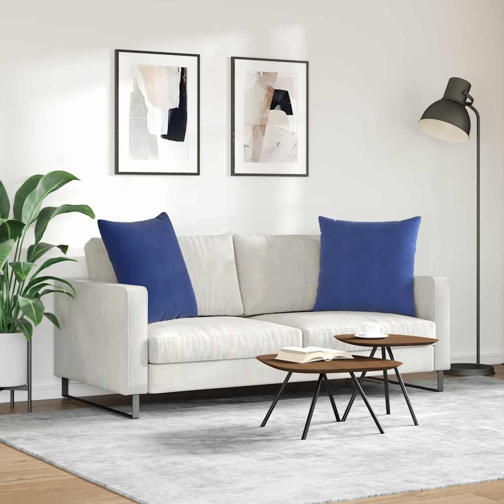 vidaXL Μαξιλάρι Καναπέ 2 pcs Μπλε Αστυνομίας 80 x 80 cm - Image 4