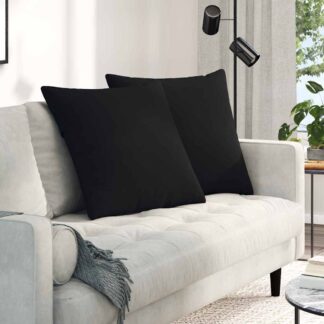 vidaXL Μαξιλάρι Καναπέ 2 τμχ. ύφασμα Μαύρο 80 x 80 cm