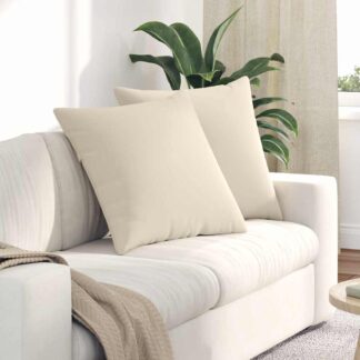 vidaXL Μαξιλάρι Καναπέ 2 τμχ. ύφασμα Μπεζ 80 x 80 cm