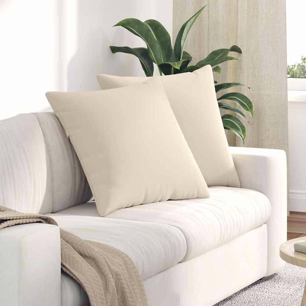 vidaXL Μαξιλάρι Καναπέ 2 τμχ. ύφασμα Μπεζ 80 x 80 cm