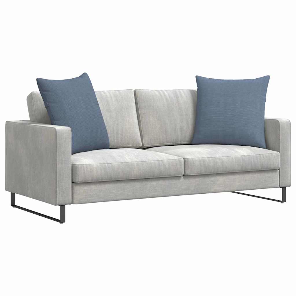 vidaXL Μαξιλάρι Καναπέ 2 pcs Μπλε 80 x 80 cm Υφασμάτινο Κορντουρά - Image 3