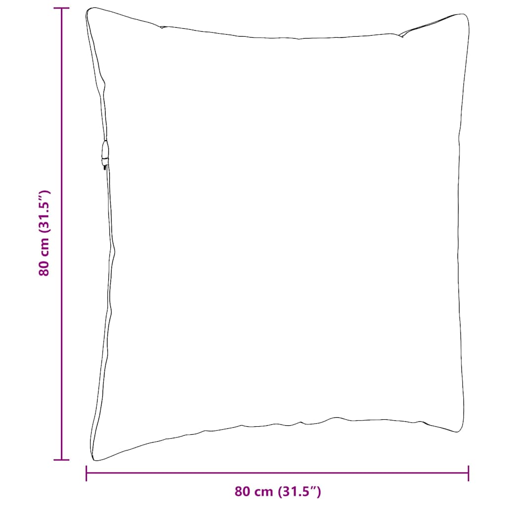 vidaXL Μαξιλάρι Καναπέ 2 pcs Μπλε 80 x 80 cm Υφασμάτινο Κορντουρά - Image 9