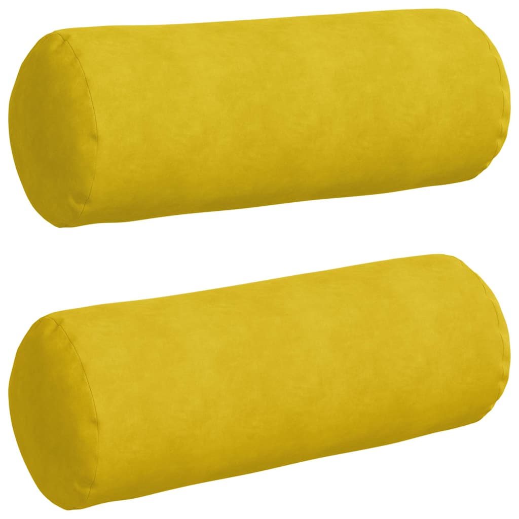 vidaXL Μαξιλάρια Στήριγμα 2 pcs Κίτρινο Ø 25 x 70 cm - Image 2