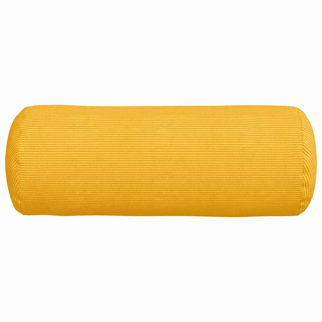 vidaXL Μαξιλάρια Στήριγμα 2 pcs Απαλό Κίτρινο Ø 25 x 70 cm - Image 6