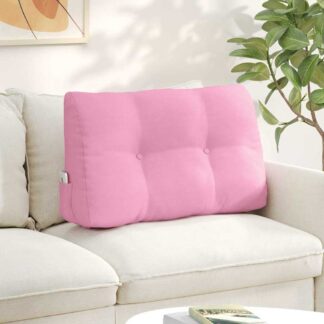 vidaXL Μαξιλάρι Πλάτης Ροζ 80 x 24 x 50 εκ ύφασμα