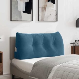 vidaXL Μαξιλάρι Πλάτης Μπλε 100 x 24 x 50 εκ Βελούδο