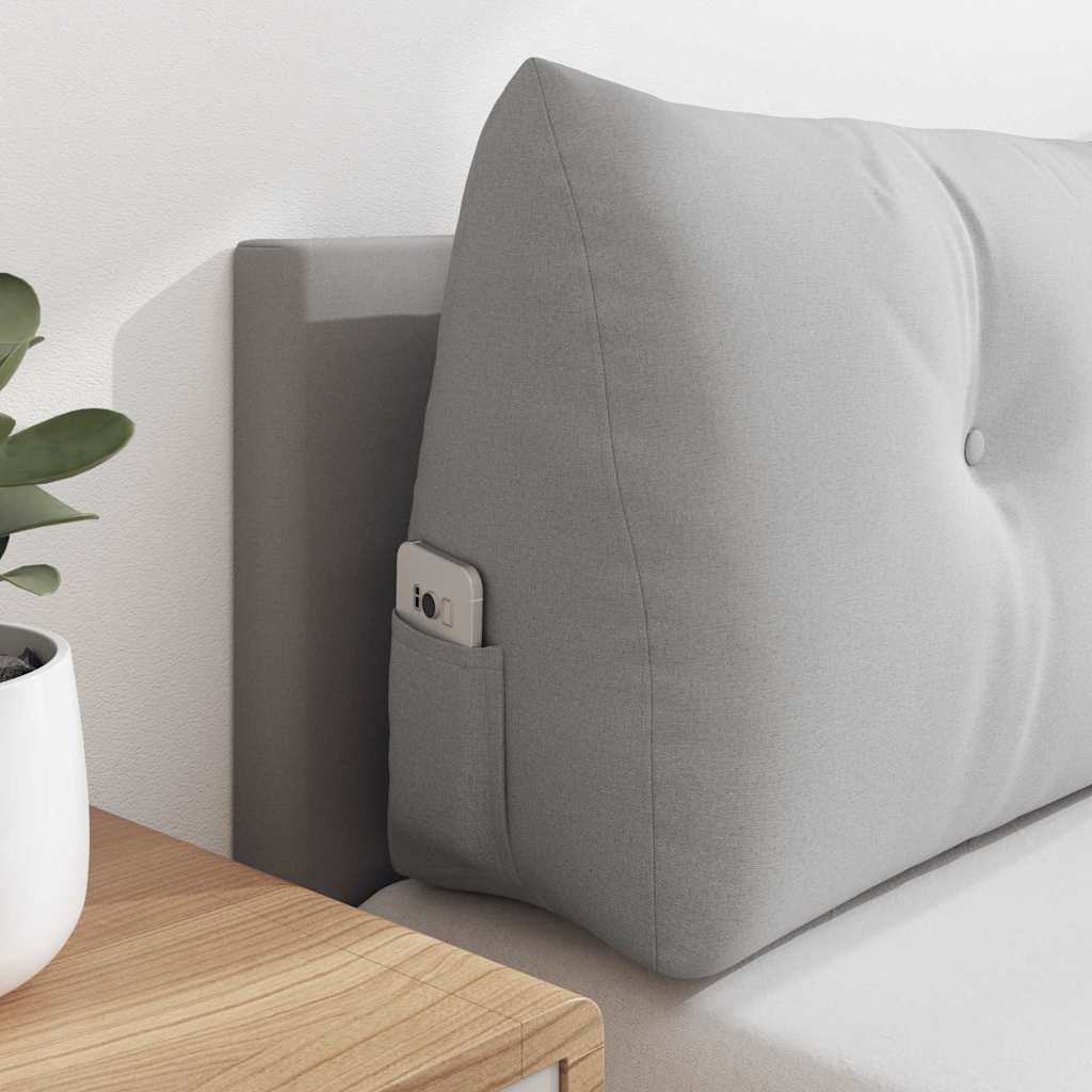 vidaXL Μαξιλάρι Πλάτης Σκίουρος Γκρί 120 x 24 x 50 εκ ύφασμα - Image 5