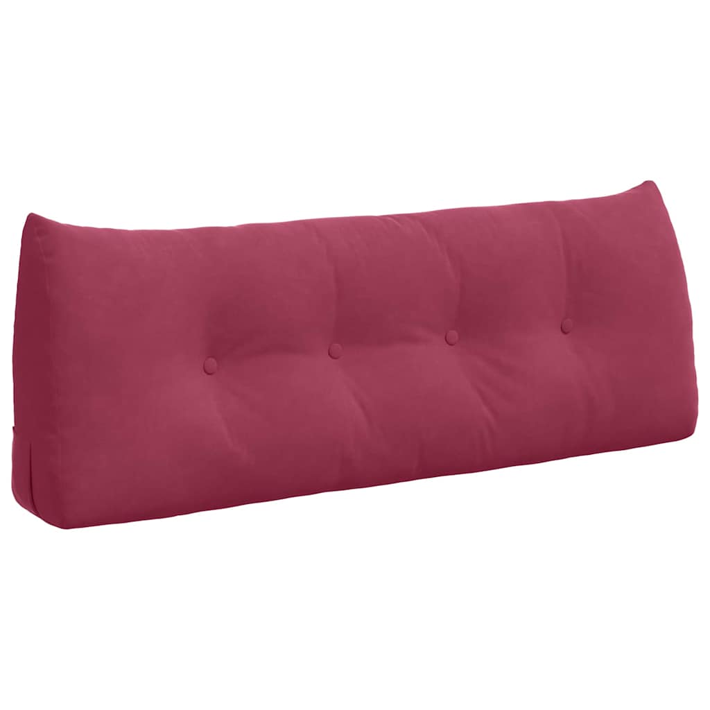 vidaXL Μαξιλάρι Πλάτης Κόκκινο 120 x 24 x 50 εκ Βελούδο - Image 2