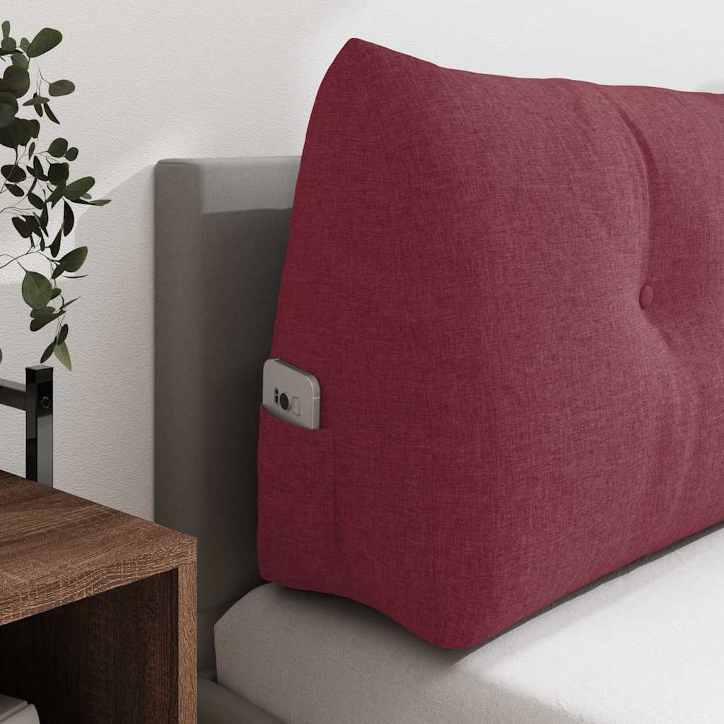 vidaXL Μαξιλάρι Πλάτης Κόκκινο 140 x 24 x 50 εκ ύφασμα - Image 5