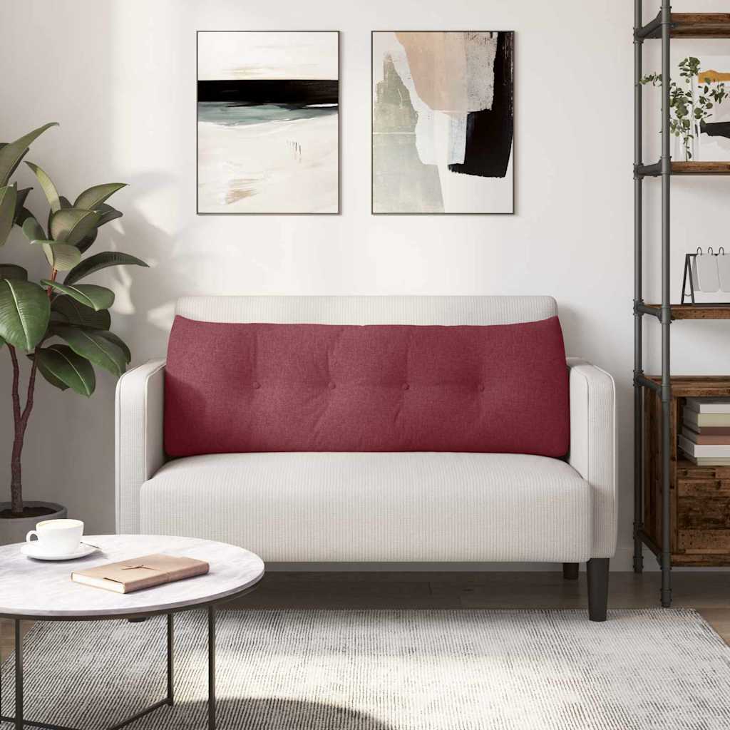 vidaXL Μαξιλάρι Πλάτης Κόκκινο 140 x 24 x 50 εκ ύφασμα - Image 4