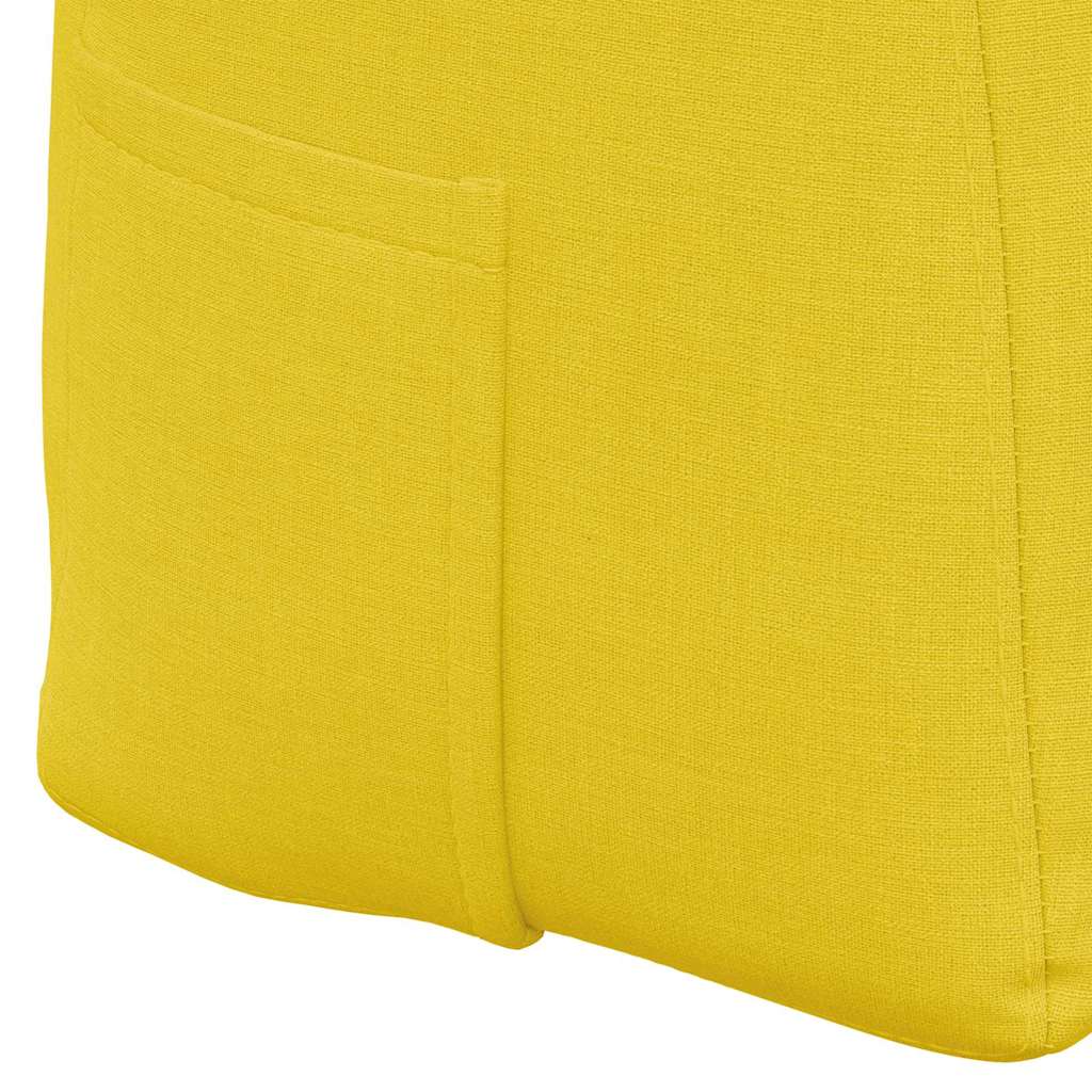 vidaXL Μαξιλάρι Πλάτης Απαλό Κίτρινο 140 x 24 x 50 εκ ύφασμα - Image 9