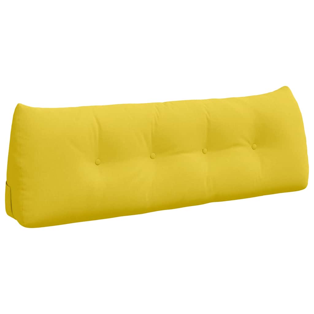 vidaXL Μαξιλάρι Πλάτης Απαλό Κίτρινο 140 x 24 x 50 εκ ύφασμα - Image 2