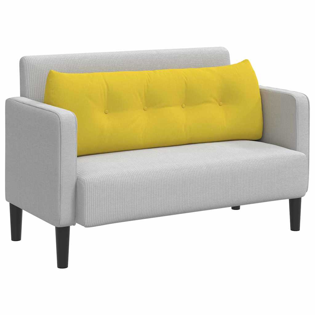 vidaXL Μαξιλάρι Πλάτης Απαλό Κίτρινο 140 x 24 x 50 εκ ύφασμα - Image 3