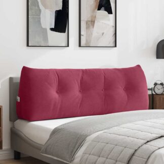 vidaXL Μαξιλάρι Πλάτης Κόκκινο 140 x 24 x 50 εκ Βελούδο