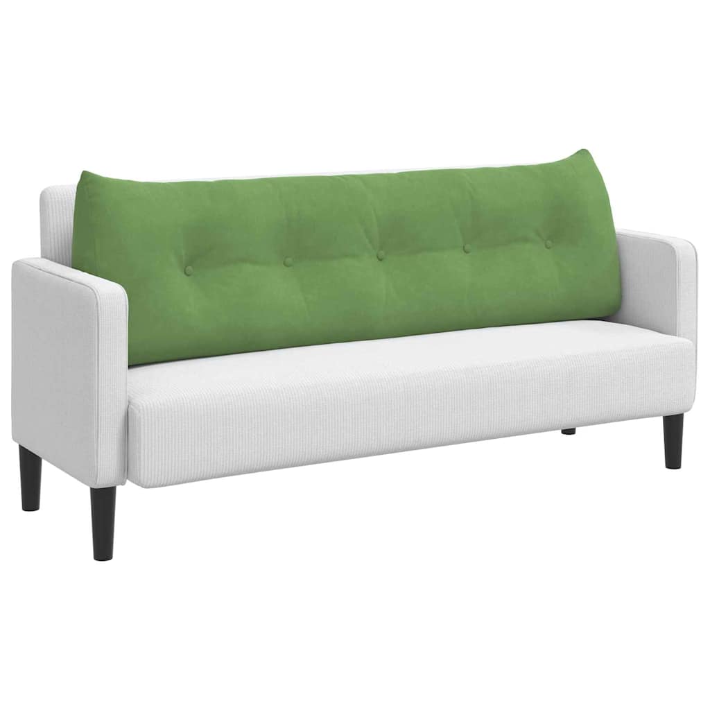 vidaXL Μαξιλάρι Πλάτης Ανοιχτό Πράσινο 160 x 24 x 50 εκ Βελούδο - Image 3