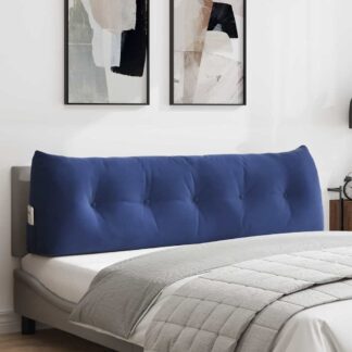 vidaXL Μαξιλάρι Πλάτης Μπλε Αστυνομίας 160 x 24 x 50 εκ Βελούδο