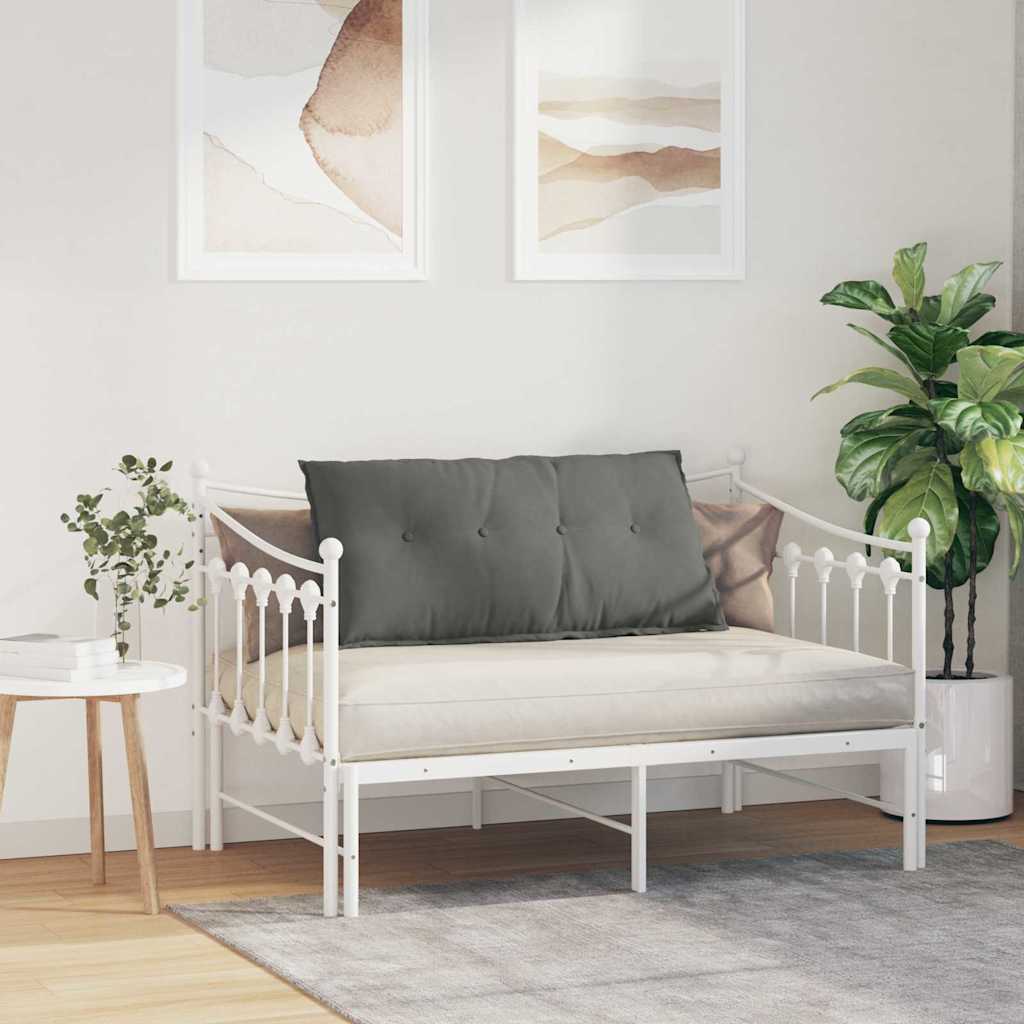 vidaXL Μαξιλάρι Πλάτης Σκούρο Γκρι 100 x 50 cm Ύφασμα Μικροΐνας - Image 4