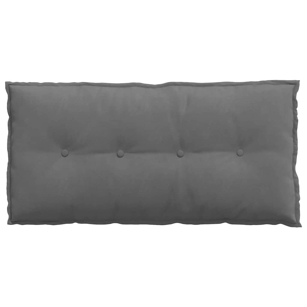 vidaXL Μαξιλάρι Πλάτης Σκούρο Γκρι 100 x 50 cm Ύφασμα Μικροΐνας - Image 6