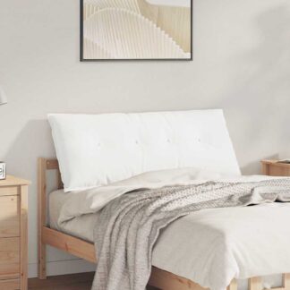 vidaXL Μαξιλάρι Πλάτης Λευκό 120 x 19 x 50 εκ ύφασμα