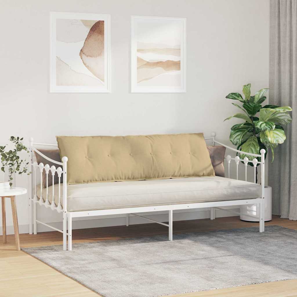 vidaXL Μαξιλάρι Πλάτης Γκρι Πράσινο 160 x 50 cm Υφασμάτινο Κορντουρά - Image 4