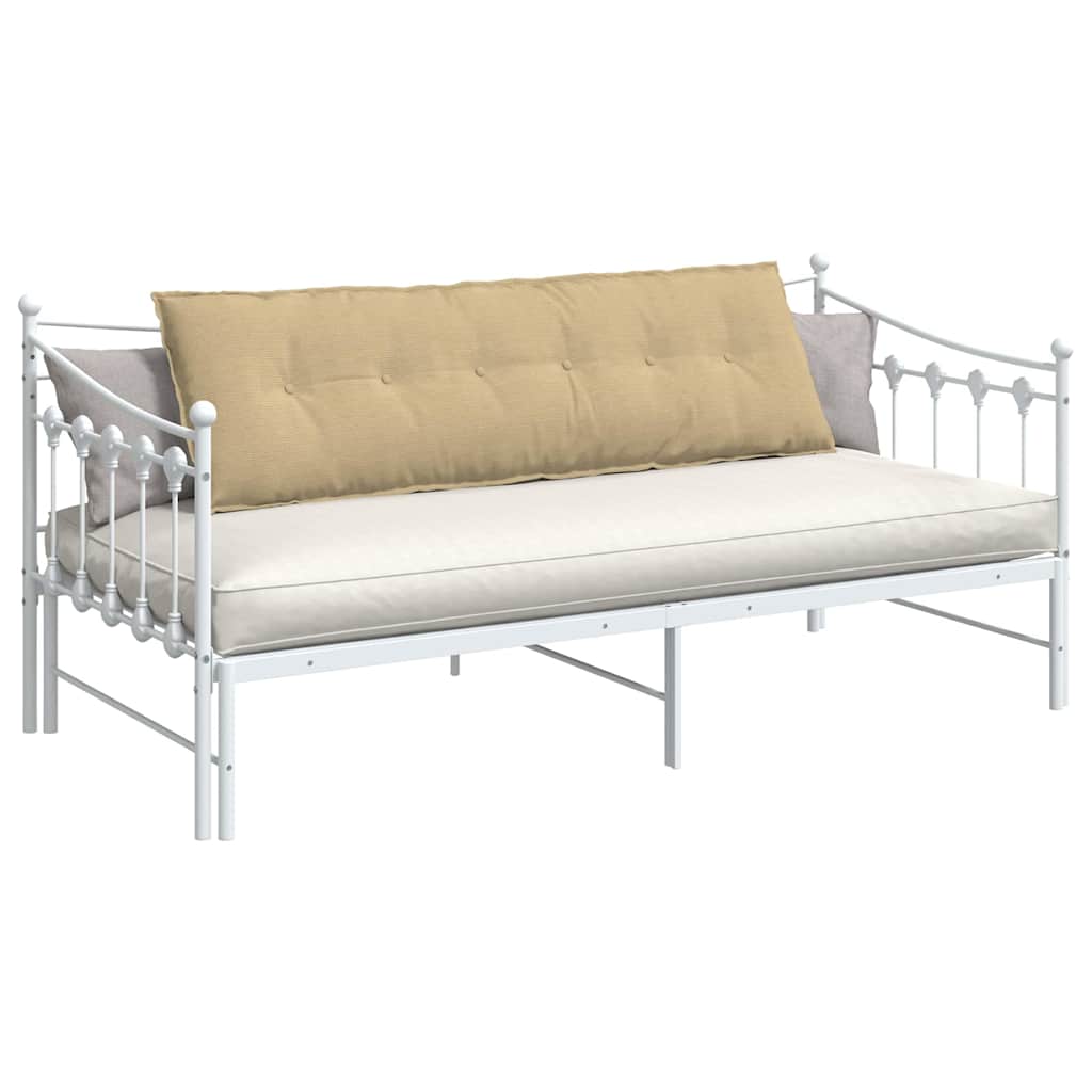 vidaXL Μαξιλάρι Πλάτης Γκρι Πράσινο 160 x 50 cm Υφασμάτινο Κορντουρά - Image 3
