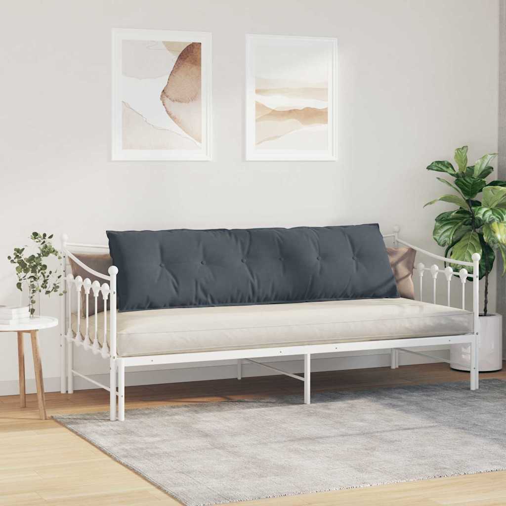 vidaXL Μαξιλάρι Πλάτης Σκούρο Γκρι 180 x 50 εκ. Υφασμάτινο Κορντουρά - Image 4